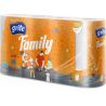 Grite Family, 4 рул., Рушники паперові Гріте Фемілі, 2-шарові, 15 м, 80 аркушів, 224х180 мм