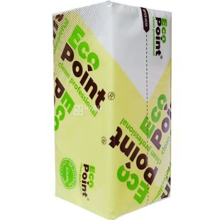 Eco point, 160 листов, Бумажные полотенца Эко поинт 2-х слойные, V-сложения, белые, 210х200 мм