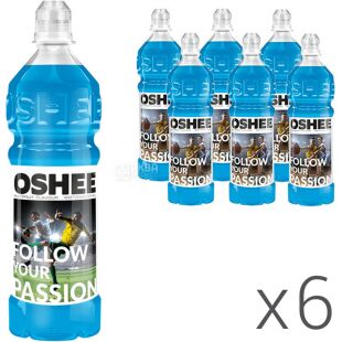 OSHEE Isotonic Drinks Sport, Упаковка 6 шт. х 0,75 л, Напиток изотонический негазированный Мультифрукт Оши, ПЭТ