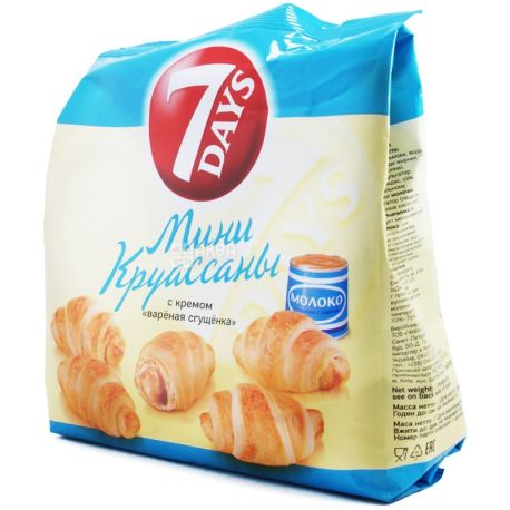 7Days, 185 г, круассаны, Сгущенное молоко