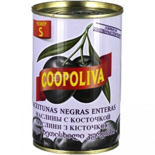 Coopoliva, 314 мл, Маслины Кополива, с косточкой