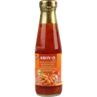 Aroy-D, Sweetened Chilli Sauce, 240 г, Соус Чили, для для спринг-роллов, сладкий