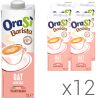 OraSi Barista Oat, Упаковка 12 шт. х 1 л, Ораси Бариста, Напиток растительный, овсяное молоко для кофе