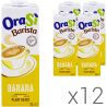 OraSi Barista Banana, Упаковка 12 шт. х 1 л, Ораси Бариста, Растительный напиток Банан для кофе