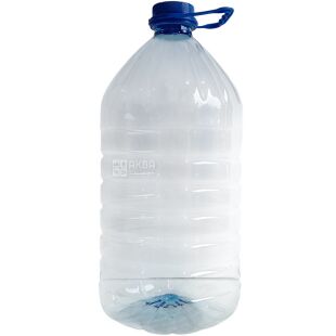 Бутель, 6 л, ПЕТ з кришкою і ручкою, в асортименті