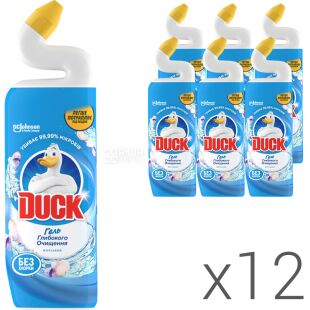 Duck, 900 мл, Упаковка 12 шт., Засіб для чищення унітазів 5в1, Морський