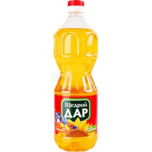 Щедрый Дар, 850 мл, Масло подсолнечное, Нерафинированное, холодного прессования