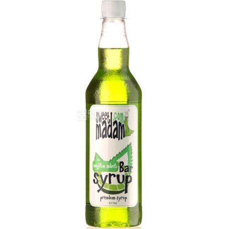 Sweet Madam, Mojito Mint, 0,7 л, Сироп Світ Мадам, Мохіто-м'ята, ПЕТ