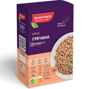 Жменька, Крупа гречневая, 400 г, 4 пак. по 100 г