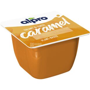 Alpro Caramel, 125 г, Алпро, Йогурт соевый Карамель, с кальцием и витаминами