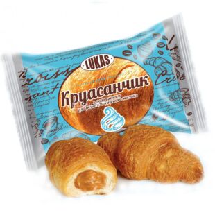Lukas, 1,44 кг, Лукас, Круасанчик зі згущеним молоком, в індивідуальній упаковці