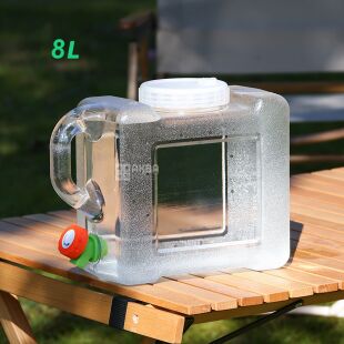 Бутель Каністра з краном 8 л полікарбонатний з ручкою, ViO PC-T8l