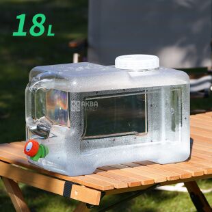 Бутель Каністра з краником 18 л полікарбонатний з ручкою, ViO PC-T 18l