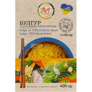 ArtFoods, 4*100 г, Крупа, Булгур пшеничный
