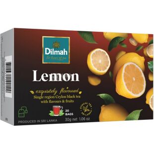 Dilmah Lemon, 20 шт. х 1,3 г, Дилма, Чай черный с лимоном