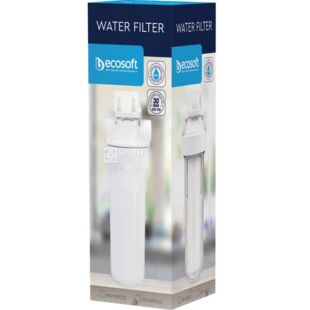 Ecosoft 10, Екософт, Фільтр магістральний високого тиску для холодної води, непрозорий, 5 мкм, 3/4