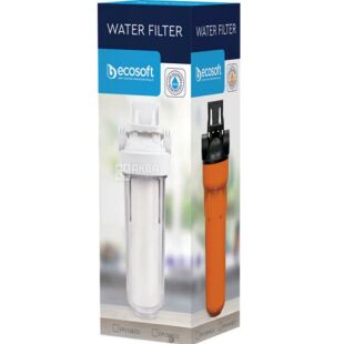 Ecosoft Cold 10, Экософт, Фильтр магистральный механической очистки для холодной воды, прозрачный, 5 мкм, 3/4