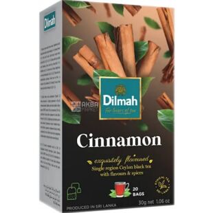 Dilmah Cinnamon, 20 шт. х 1,5 г, Дилма, Чай черный с корицей