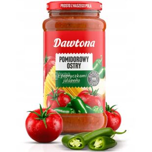 Dawtona Sos pomidorowy ostry, 520 г, Давтона, Соус томатный с пецем халапеньо