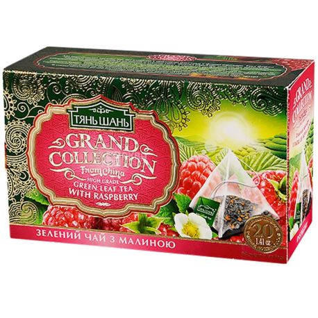Тянь Шань, Raspberry, 20 пак., Чай с малиной, зеленый
