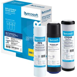 Ecosoft Replaceable Filter Pack, Экосфофт, Набор сменных картриджей для тройных фильтров
