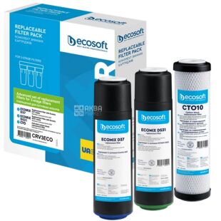 Ecosoft Replaceable Filter Pack, Экософт, Комплект сменных картриджей для тройных фильтров