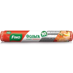 Fino, 10 м х 28 см, Фольга алюминиевая, прочная, 11 мкм