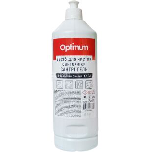 Optimum, 1 л, Про Сервіс, Моющее средство для сантехники, Сантрі-гель, Лимон