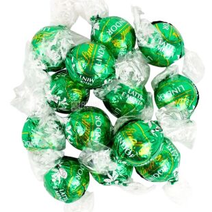 Lindt Lindor Mint, 600 г, Конфеты шоколадные с мятной начинкой, Линдт Линдор
