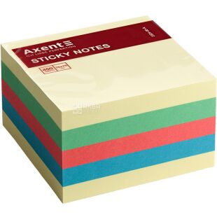 Axent, 450 листов, Акцент, Бумага для заметок Зебра, с липким слоем, 75х75 мм