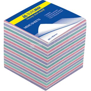 Buromax, 770 листов, Буромакс, Бумага для записей Зебра, несклеенная, 90х90 мм