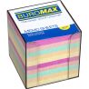 Buromax, 1000 аркушів, Буромакс, Бокс пластиковий прозорий з папером для записів зебра, не склеєний, 90х90 мм