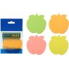 Buromax, 50 листов, Буромакс, Бумага для заметок Яблоко, ассорти, с клейким слоем, 70х70 мм