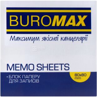 Buromax, 250 листов, Буромакс, Бумага для записей Зебра, склеенный, 80х80 мм