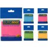 Buromax, 100 аркушів, Буромакс, Папір для записів Неон, асорті, з клейким шаром, 76х76 мм