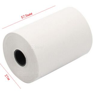 Касовая лента, 57,5 ​​мм х 21 м, термо