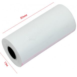 Стрічка для POS-терміналів та банкоматів, 80 мм х 19 м, термо