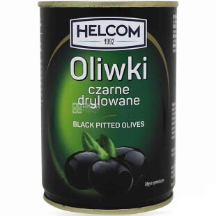 Helcom, 280 г, Хелком, Оливки черные, без косточки, ж/б