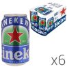 Heineken, Упаковка 6 шт. х 330 мл, Хайнекен, Пиво безалкогольное светлое фильтрованное, пастеризованное, ж/б