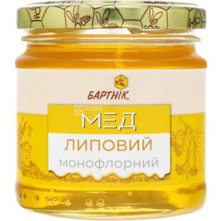 Бартнік, 250 г, Мед липовий, натуральний, скло