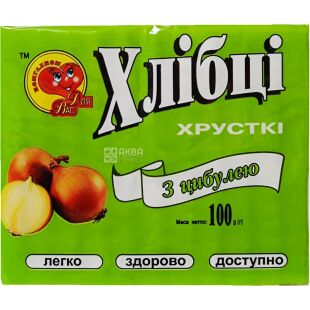 Для Вас, 100 г, Хлебцы с Луком, без сахара и дрожжей