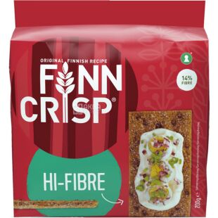 Finn Crisp Hi-Fibre, 200 г, Хлебцы ржаные с отрубями Финн Крисп