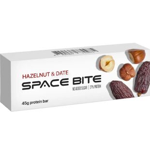 Space Bite Hazelnut-Date, 45 г, Спейс Біт, Батончик протеїновий Фундук-Фінік, без цукру