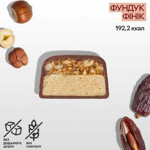 Space Bite Hazelnut-Date, 45 г, Спейс Біт, Батончик протеїновий Фундук-Фінік, без цукру