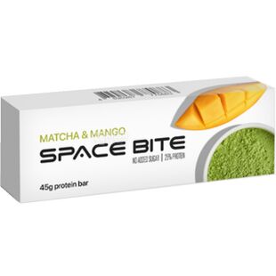 Space Bite Matcha-Mango, 45 г, Спейс Бит, Батончик протеиновый Матча-Манго, без сахара