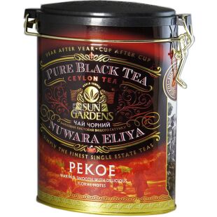 Sun Gardens Pekoe, 100 г, Сан Гарденс, Чай чорний байховий Пеко, крупнолистовий, ж/б