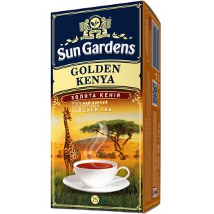 Sun Gardens Golden Kenya, 25 шт. х 2 г, Сан Гарденс Золотая Кения, Чай черный
