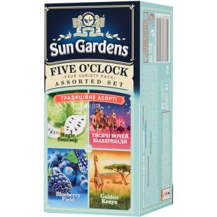 Sun Gardens Five O'clock, 4 вида х 6 шт., Сан Гарденс 5 Часов, Чай Традиционное ассорти