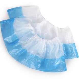 Бахилы с усиленным дном Суперкрепкие, голубые, 100 шт., 8 г