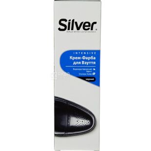 Silver, 75 мл, Сильвер, Крем-краска для обуви с пчелиным воском, черная